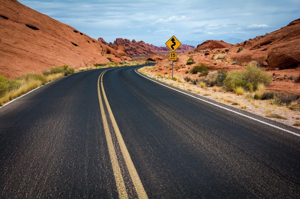 road, highway, desert